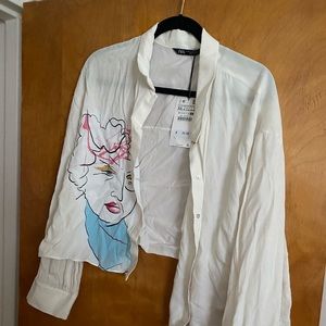 Zara silk blouse